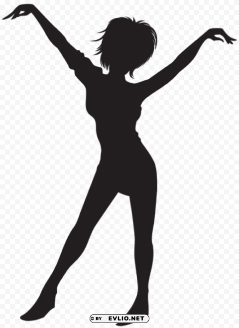 dancing girl silhouette HighQuality PNG Isolated on Transparent Background