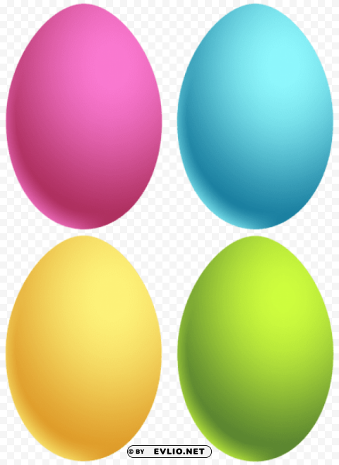 easter eggs PNG for digital design