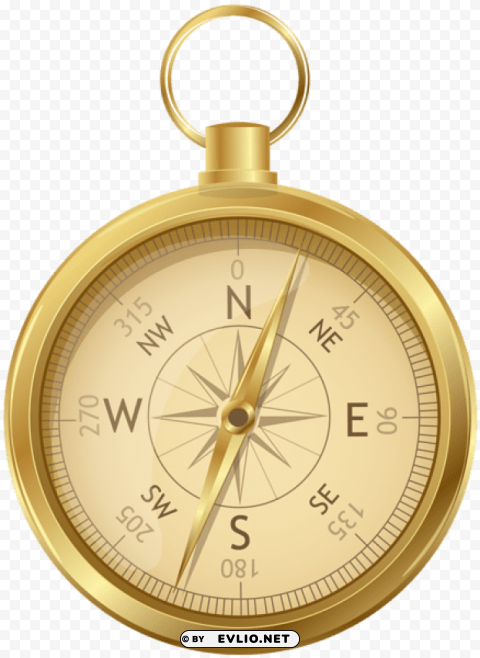 gold compass PNG Image Isolated with HighQuality Clarity