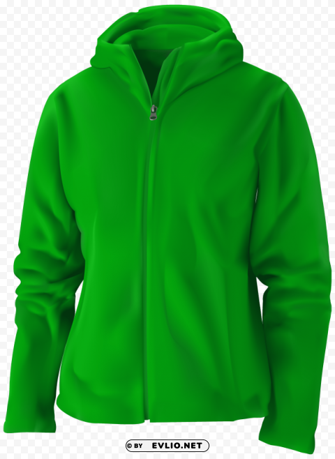 Green Hoodie Isolated Artwork On Clear Transparent PNG