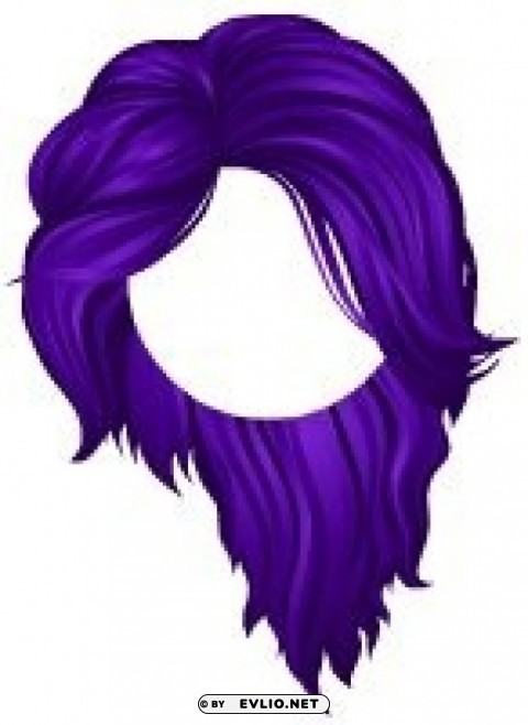 medieval fantasy jumba wavy hair purple PNG graphics with clear alpha channel broad selection