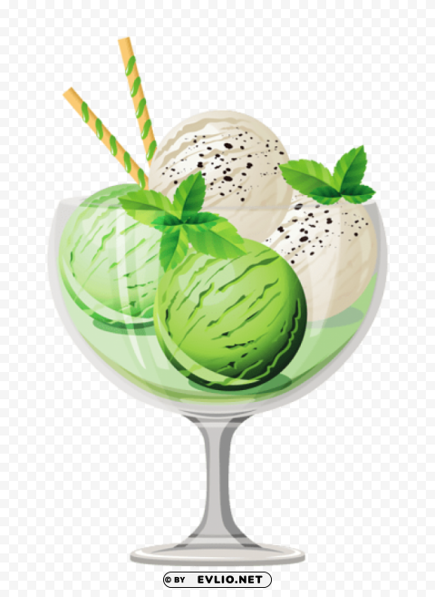 transparent mint ice cream sundae picture PNG isolated PNG images with transparent backgrounds - Image ID 1050b83c