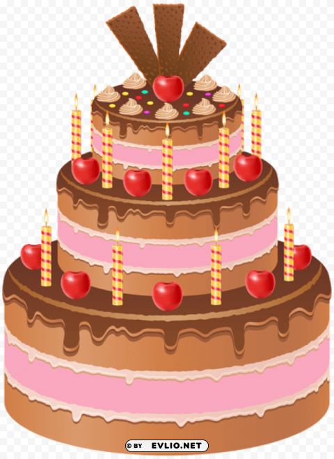 Birthday Cake Transparent PNG Isolated Graphic Design