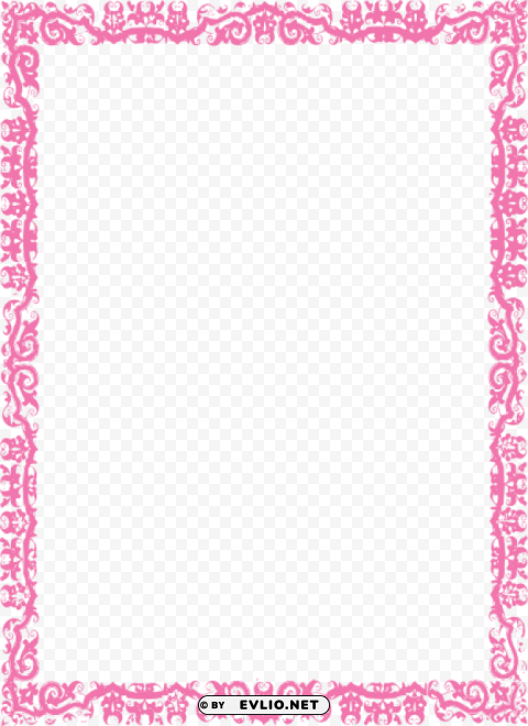 border pink vector Clear Background PNG Isolated Graphic