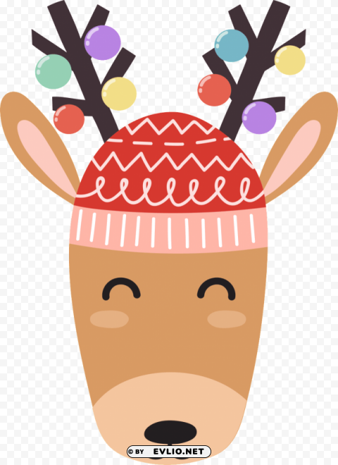 christmas moose christmas cartoon - christmas day Transparent PNG Isolated Element