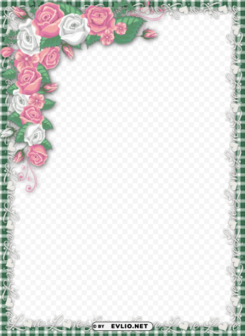 Loveframe With Roses High-definition Transparent PNG