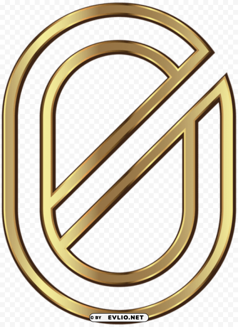 number zero golden Isolated Illustration on Transparent PNG