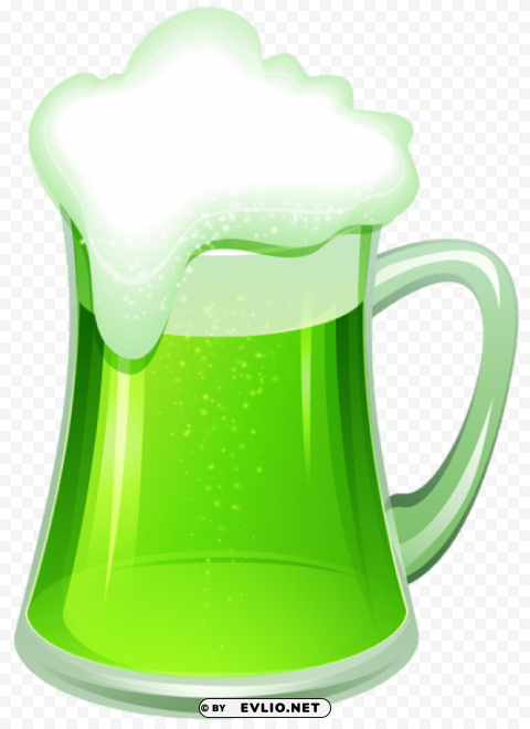 st patrick's day with green beer PNG Graphic with Isolated Design