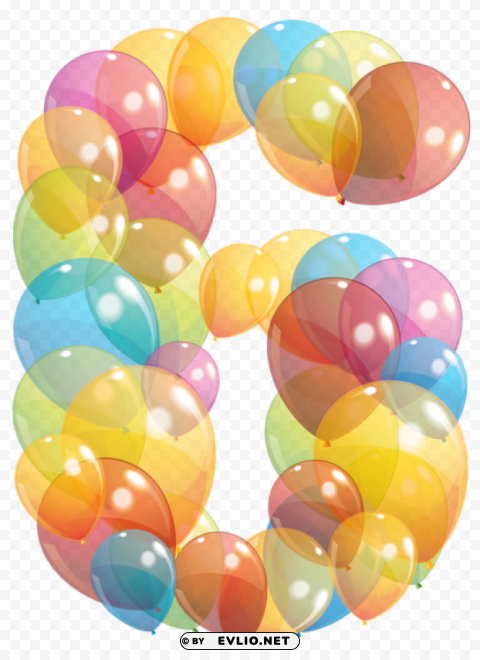 transparent six number of balloons Free download PNG images with alpha transparency