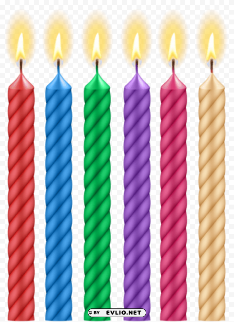 birthday candles ClearCut PNG Isolated Graphic