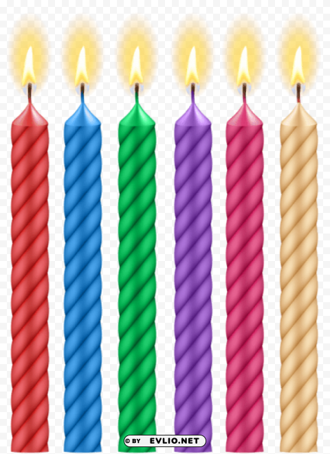 Birthday Candles ClearCut PNG Isolated Graphic