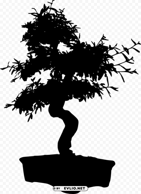 bonsai silhouette PNG graphics for free