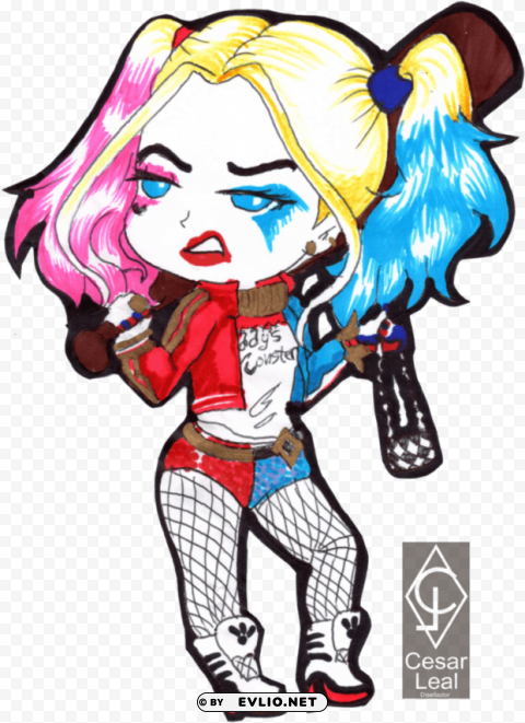 cute drawing of harley quinn PNG images with no background comprehensive set PNG transparent with Clear Background ID b2a0cc41