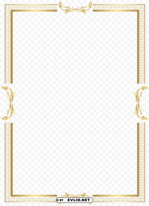 Gold Border Frame PNG Pics With Alpha Channel