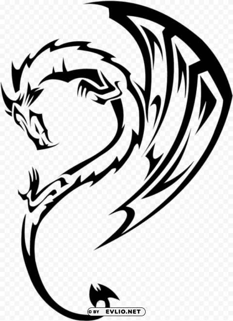 tribal dragon HighQuality PNG Isolated Illustration