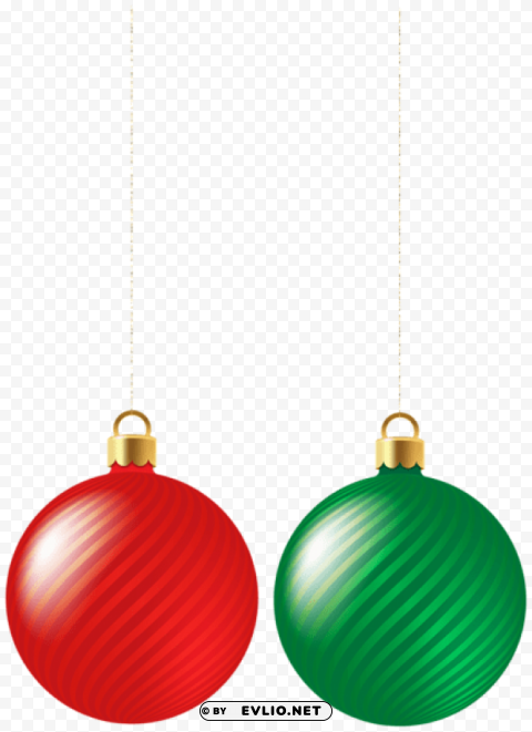 xmas hanging balls green red PNG pictures without background