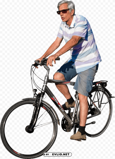 cycling in the sunset PNG Image Isolated on Clear Backdrop