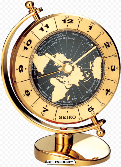 wall clock seiko qhg106g Transparent Background PNG Isolated Item