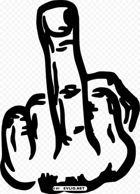 clipart middle finger Isolated Design Element on Transparent PNG