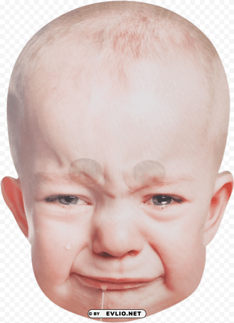 crying baby face PNG Isolated Subject with Transparency