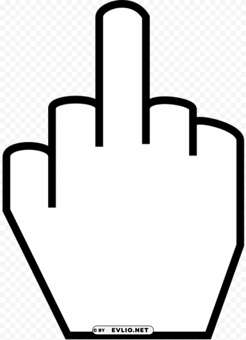 middle finger Isolated Design Element on PNG