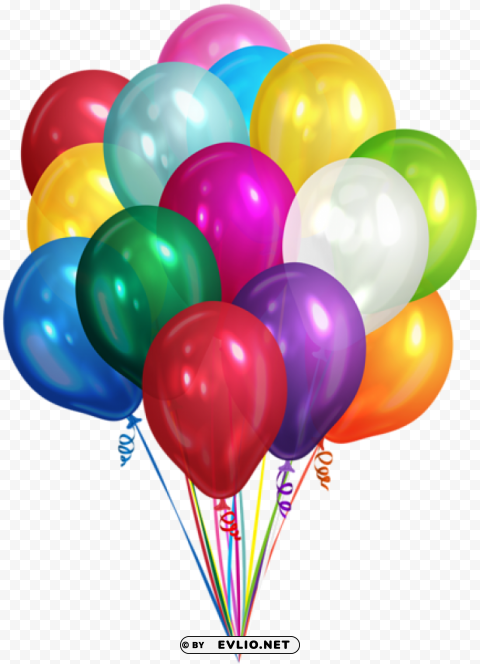 bunch of balloons transparent PNG Image with Clear Isolation