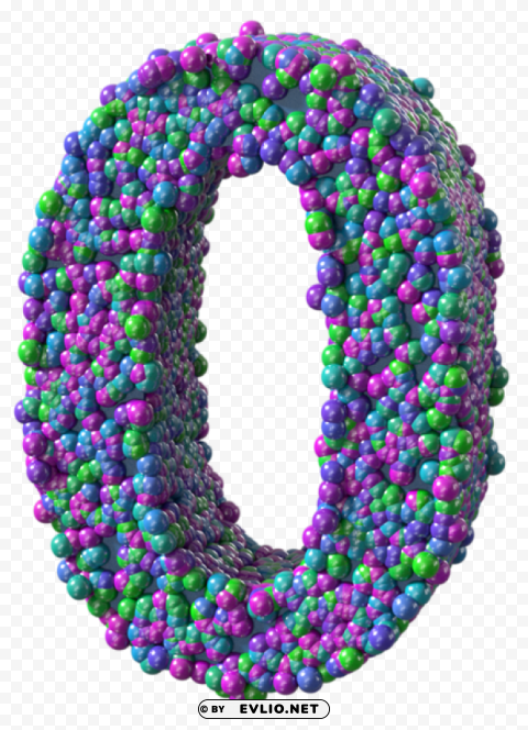 colorful number zero Isolated Subject in Transparent PNG