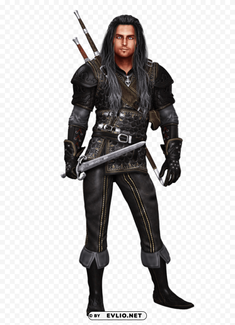 man musketeer with weapons PNG Image with Transparent Isolated Graphic