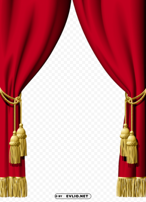 red curtain decoration PNG images with transparent canvas