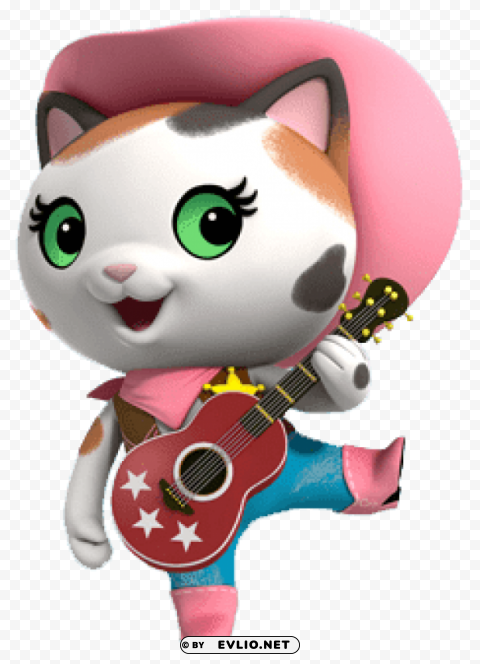 sheriff callie with her guitar Transparent PNG Isolated Element clipart png photo - 15becdc7