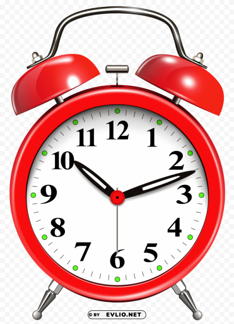 alarm clock red Isolated Design in Transparent Background PNG