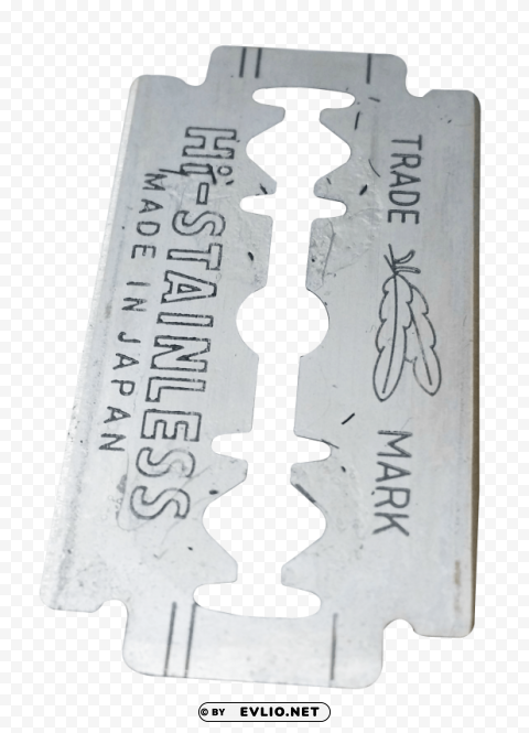 Razor Blade Isolated Artwork on Transparent PNG
