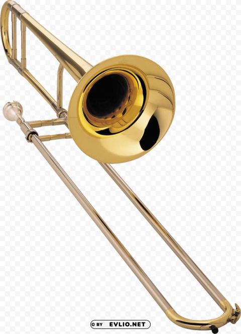 trombone Isolated Illustration with Clear Background PNG