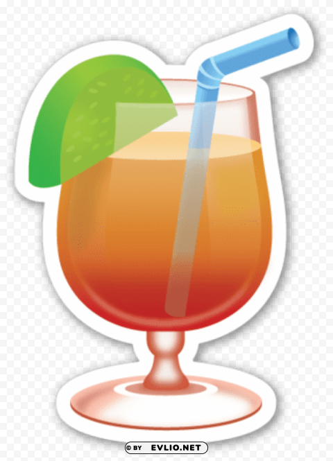 tropical drink emoji PNG Image with Clear Isolation