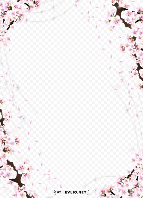 beautiful photo frame flowers Alpha channel transparent PNG