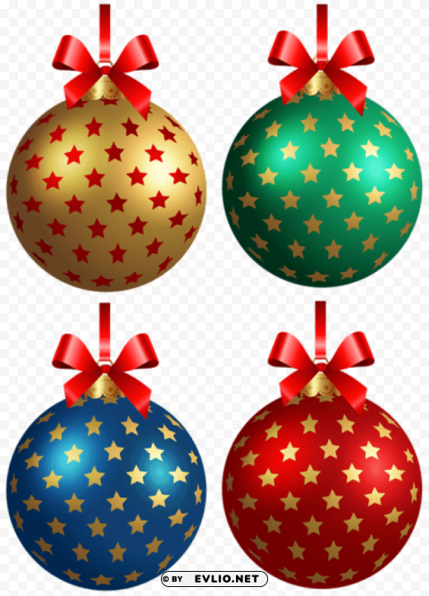 christmas balls set Free PNG images with transparent layers compilation