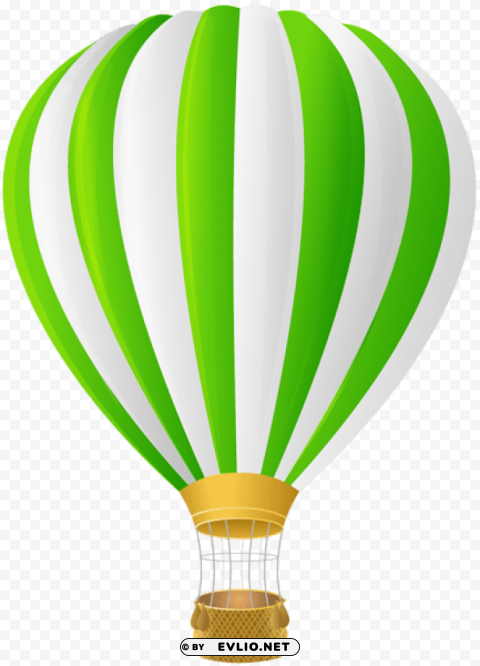 green hot air balloon Transparent PNG graphics complete archive