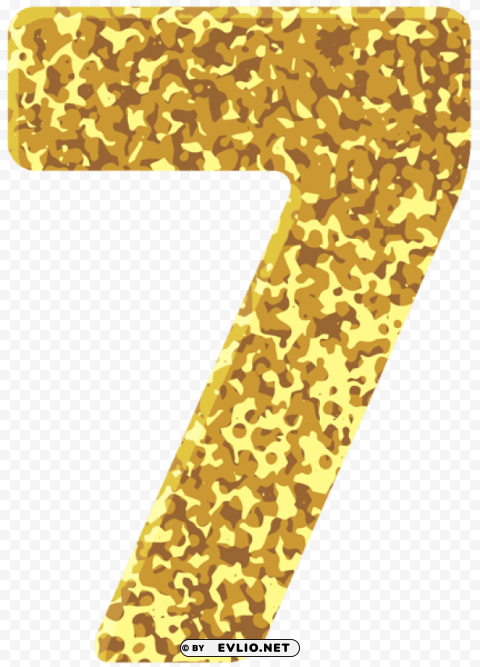 Gold Style Number Seven PNG Files With No Backdrop Wide Compilation