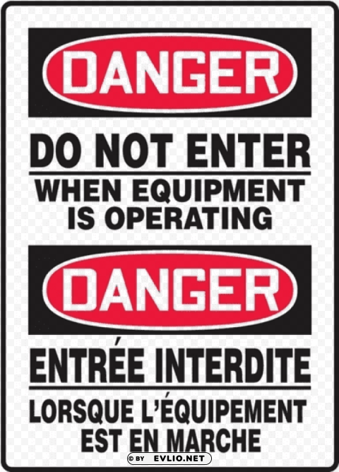 accuform danger do not enter when equipment white Transparent PNG images wide assortment