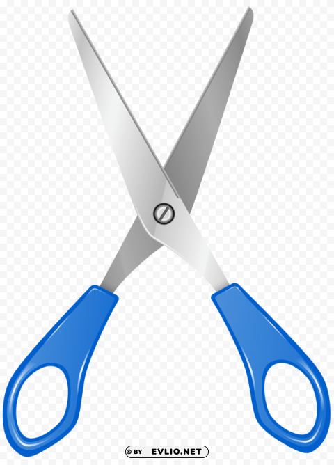 blue scissors Clean Background Isolated PNG Graphic