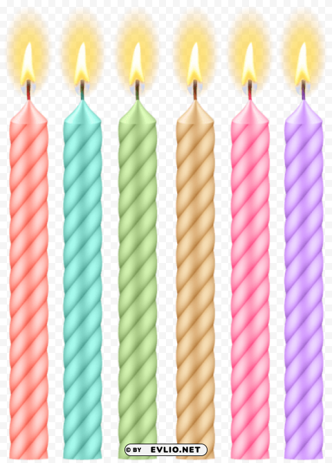 birthday candles set Free download PNG images with alpha channel