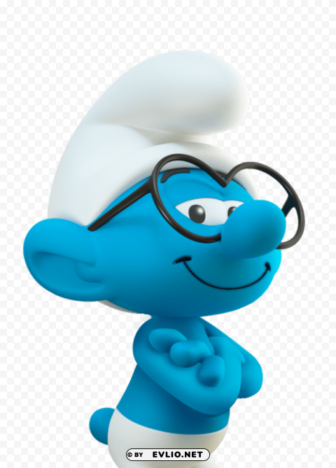 brainy smurf Isolated Illustration in HighQuality Transparent PNG