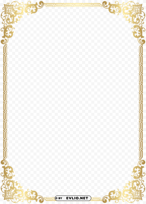 gold border frame PNG transparent elements compilation clipart png photo - a3a144df