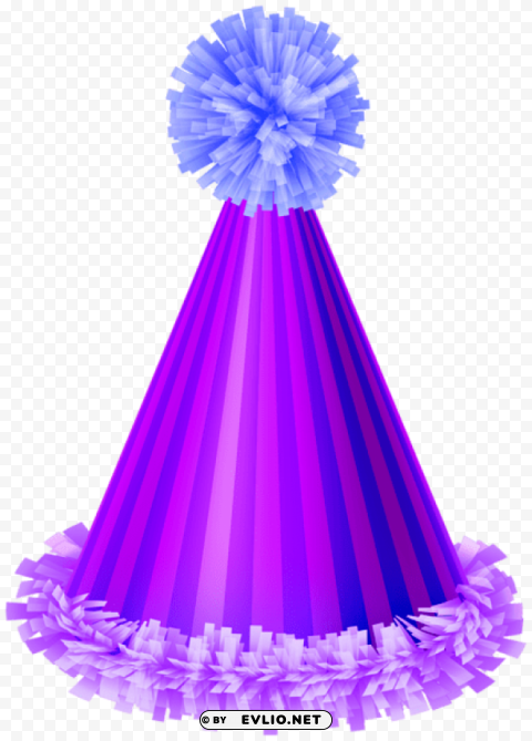 purple party hat Transparent Background PNG Isolated Item