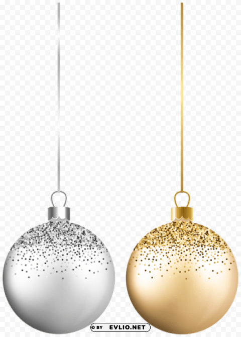 christmas balls silver gold HighQuality Transparent PNG Isolated Graphic Element