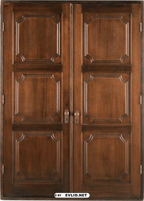 closed wooden door Transparent Background PNG Isolated Design