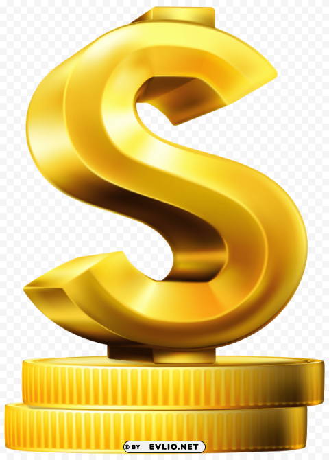 coins and dollar sign PNG Image with Isolated Element