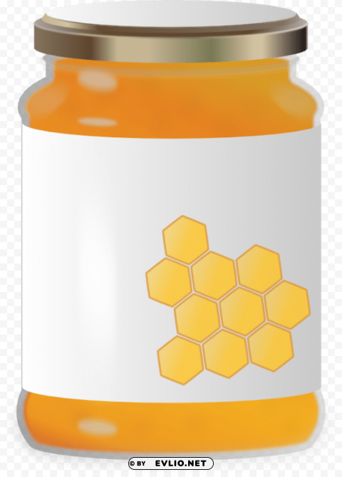 honey jar clip art PNG with Isolated Object and Transparency