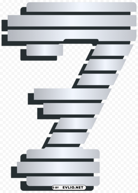 Number Seven Deco Transparent PNG Art