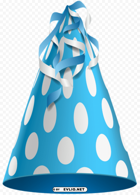 party hat blue Transparent Background Isolation of PNG